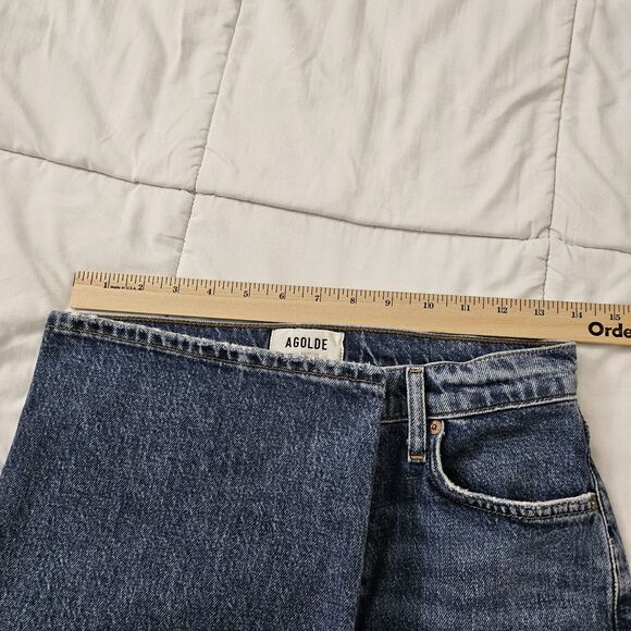 Agolde Jeans Womens 26 Blue Harper Crop Relaxed Straight Fit Moor Mid Rise Boho - Picture 7 of 9